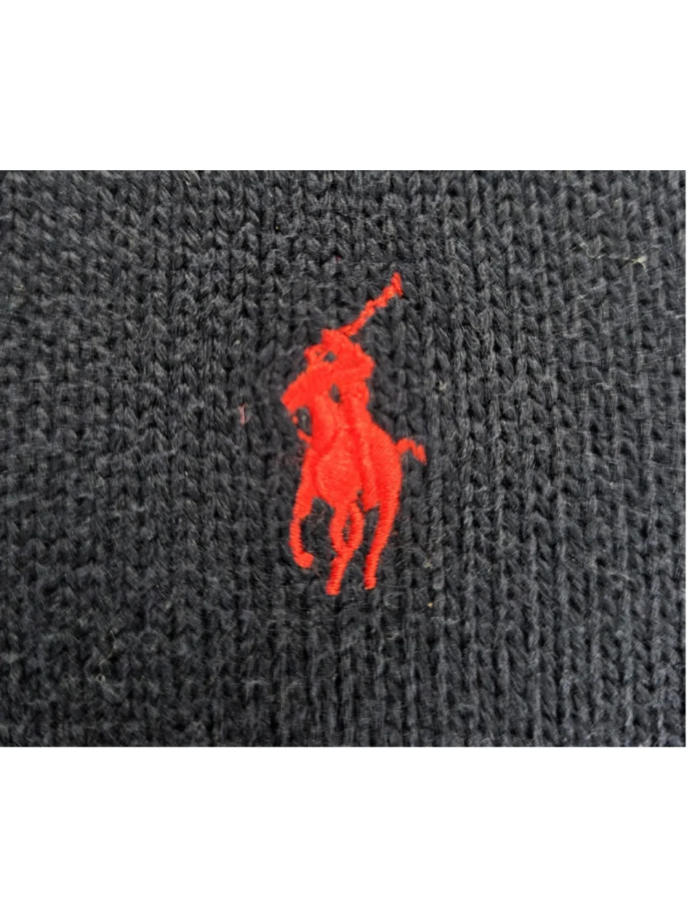 Polo Ralph Lauren Mens XL Navy Cotton Shawl Collar Pullover Sweater Red Pony